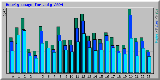Hourly usage for July 2024