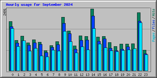 Hourly usage for September 2024