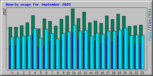 Hourly usage for September 2025