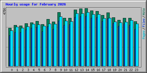 Hourly usage for February 2026