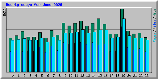 Hourly usage for June 2026