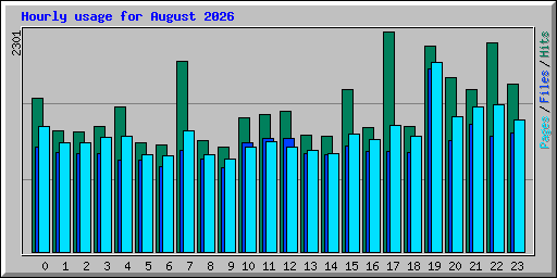Hourly usage for August 2026